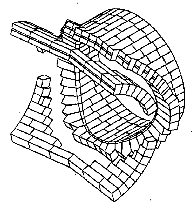 Novel combined brick structure of self-locking sealed blast furnace warm air duct intersection