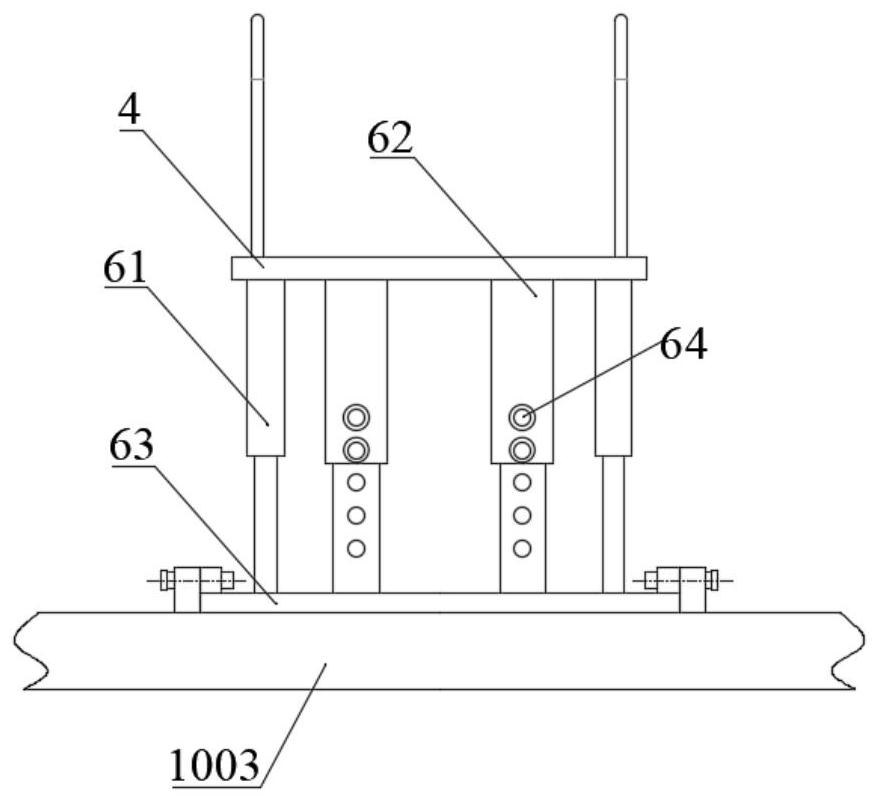 A telescopic trestle attached to a cantilever beam of a jack-up drilling platform and its application method