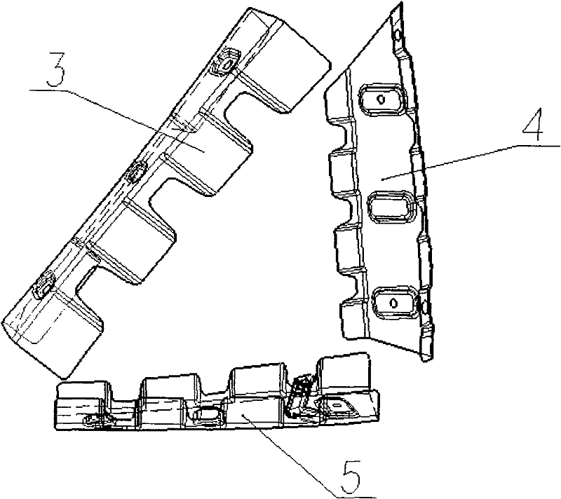 Integrated mounting structure of automobile rear quarter vent and stop lamp