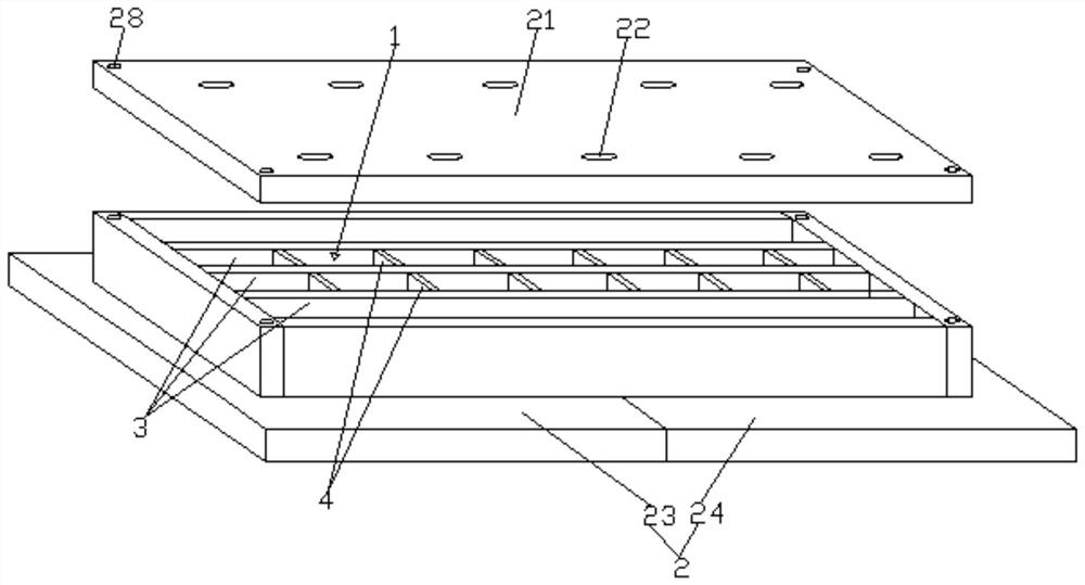 Cast-in-place prestressed concrete sandwiched composite beamless floor slab structure