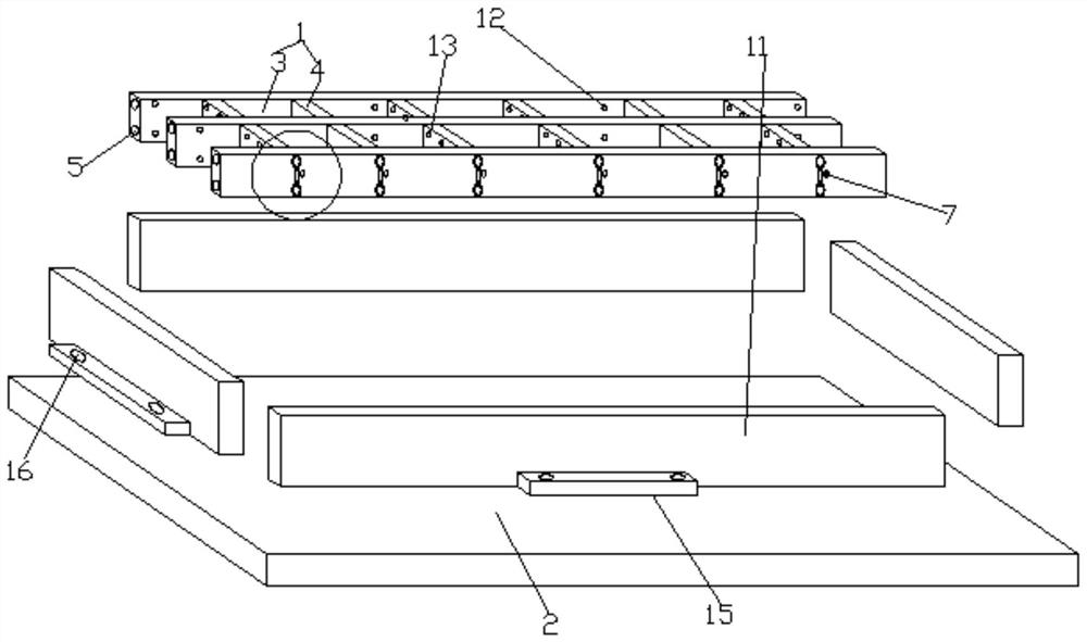 Cast-in-place prestressed concrete sandwiched composite beamless floor slab structure