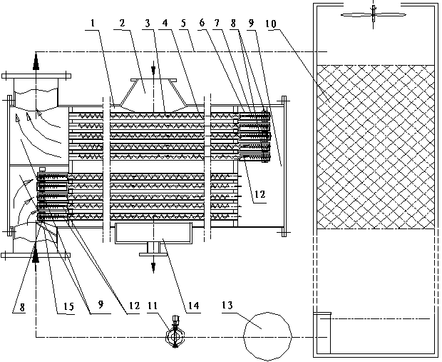 Automatic cleaning system for steam turbine power generation small unit condenser