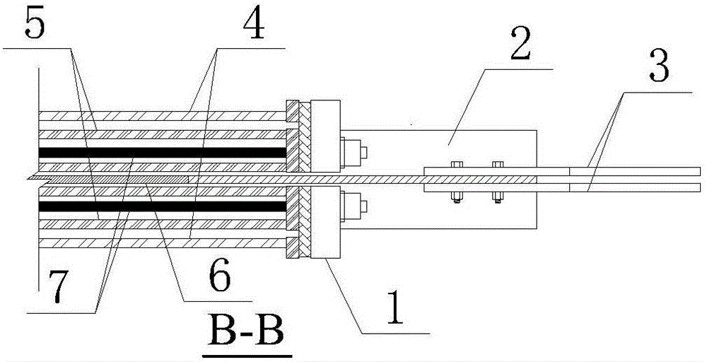 Self-centering buckling restrained brace end connecting device