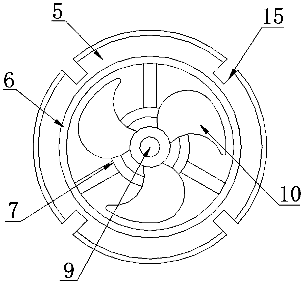 Novel efficient vertical circulation stirrer