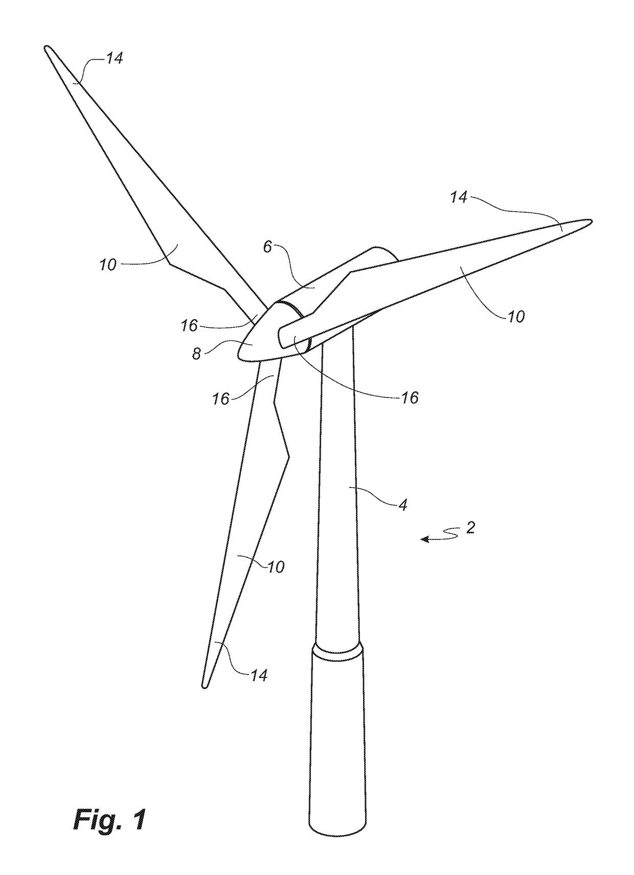 Wind turbine blade with anchoring sites