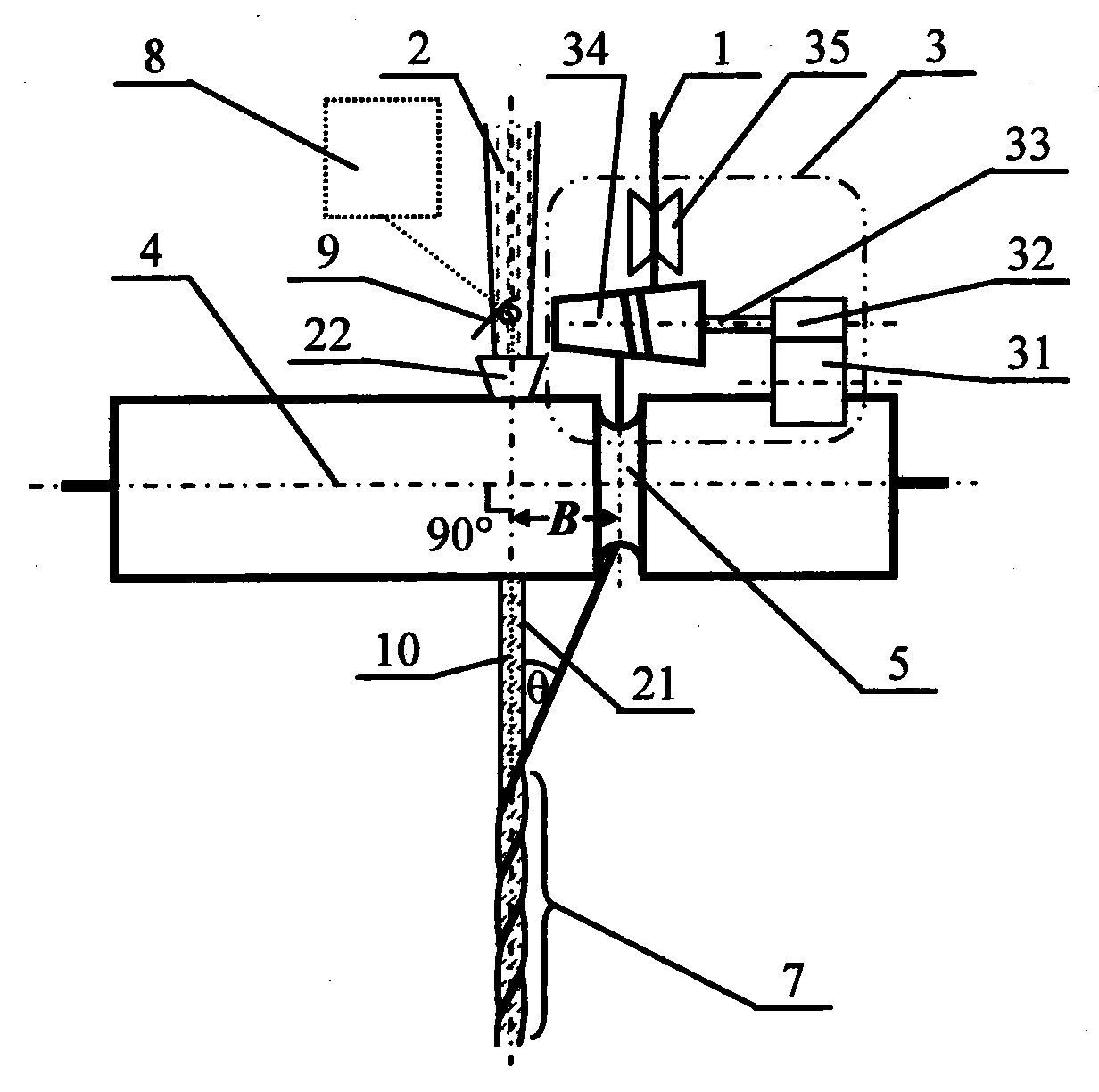 Ring-spun negative Poisson's ratio yarn and its composite spinning device, method and application