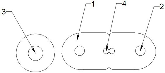 Low-smoke halogen-free self-supporting butterfly-shaped leading-in optical cable with non-metal reinforcers