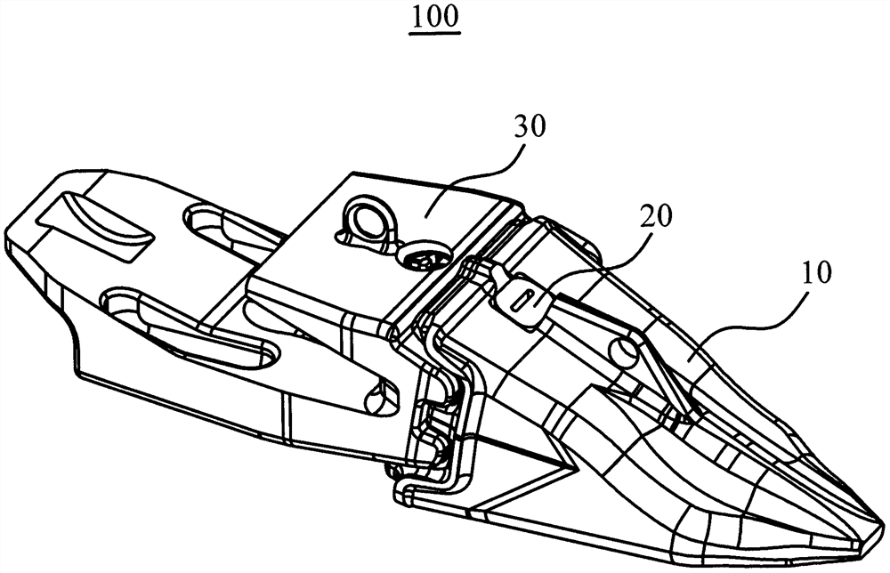 Loader front edge locking mechanism and loader front edge