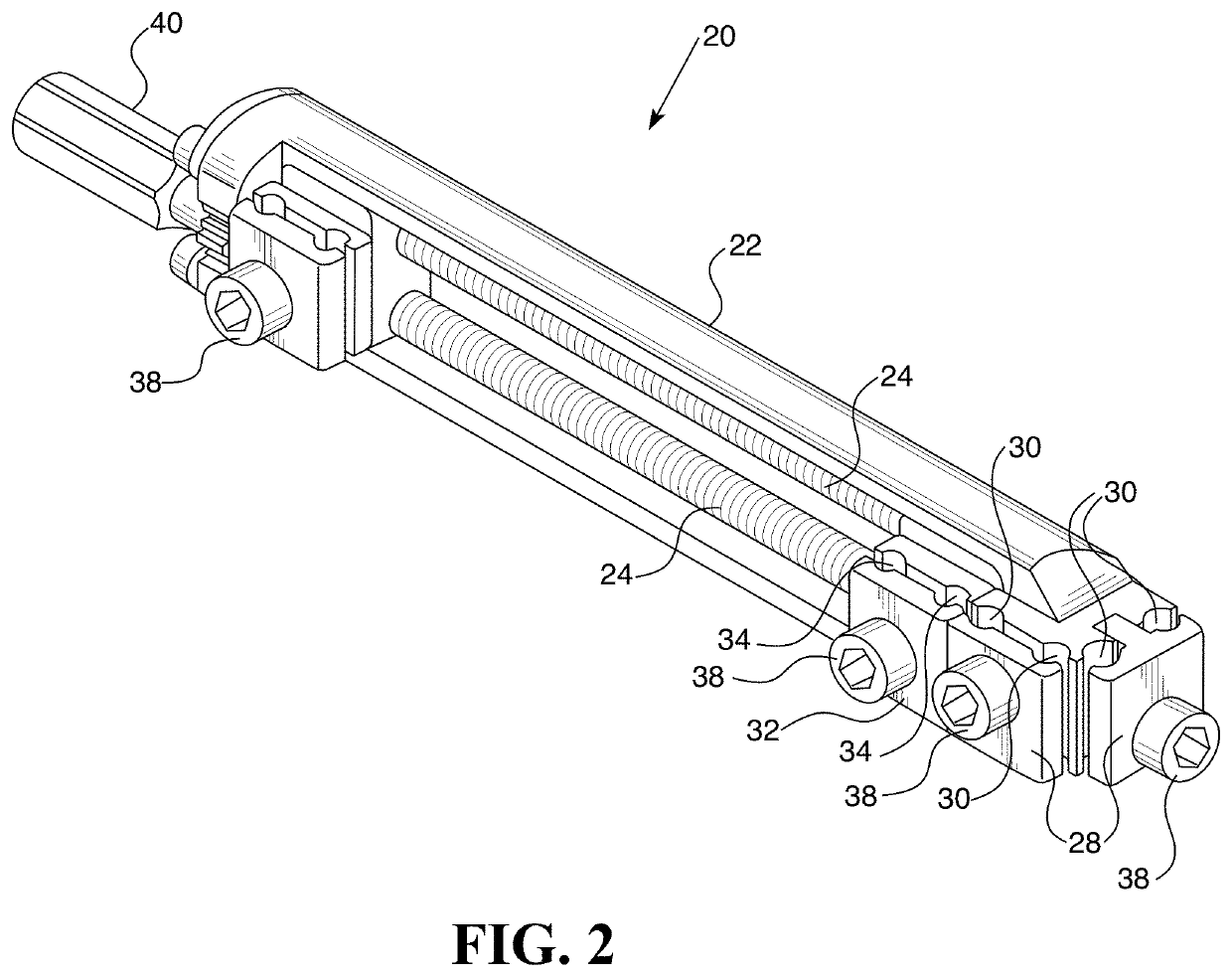 Multiple track system for positioning of bone segments