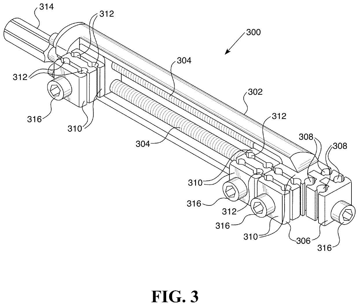 Multiple track system for positioning of bone segments