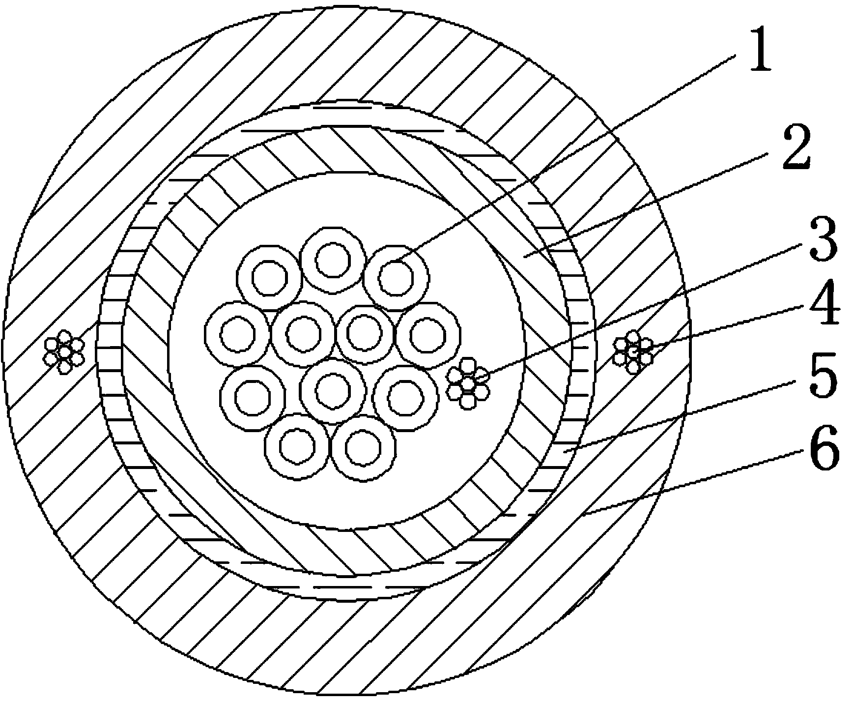 All-dry parallel wiring cable