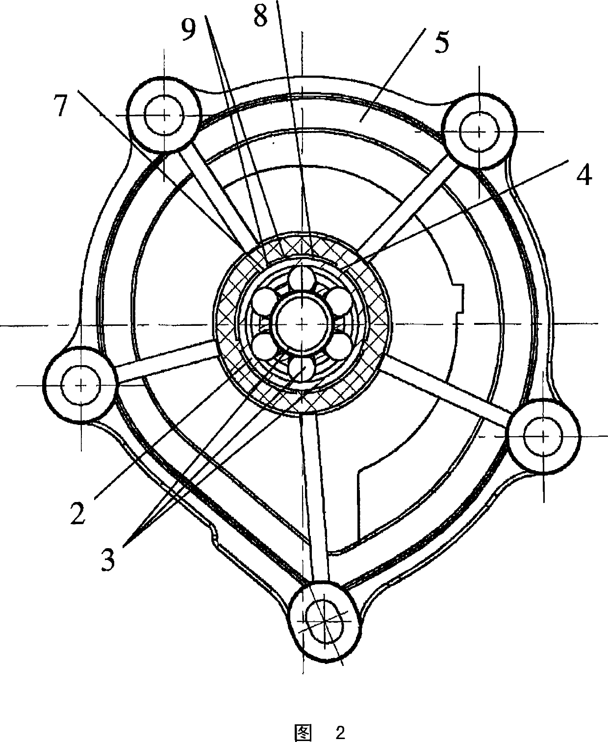 Assembly and method for mounting a pump bearing in/on plastic coolant pump housings