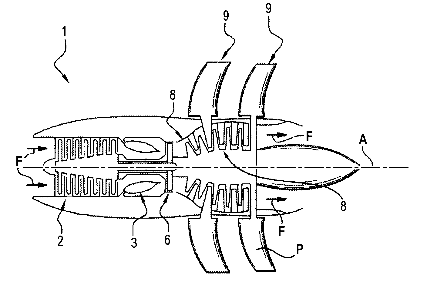 Hub for radial housing of a helical ring of a turbomachine with variable-pitch blades and assembly comprising such a hub