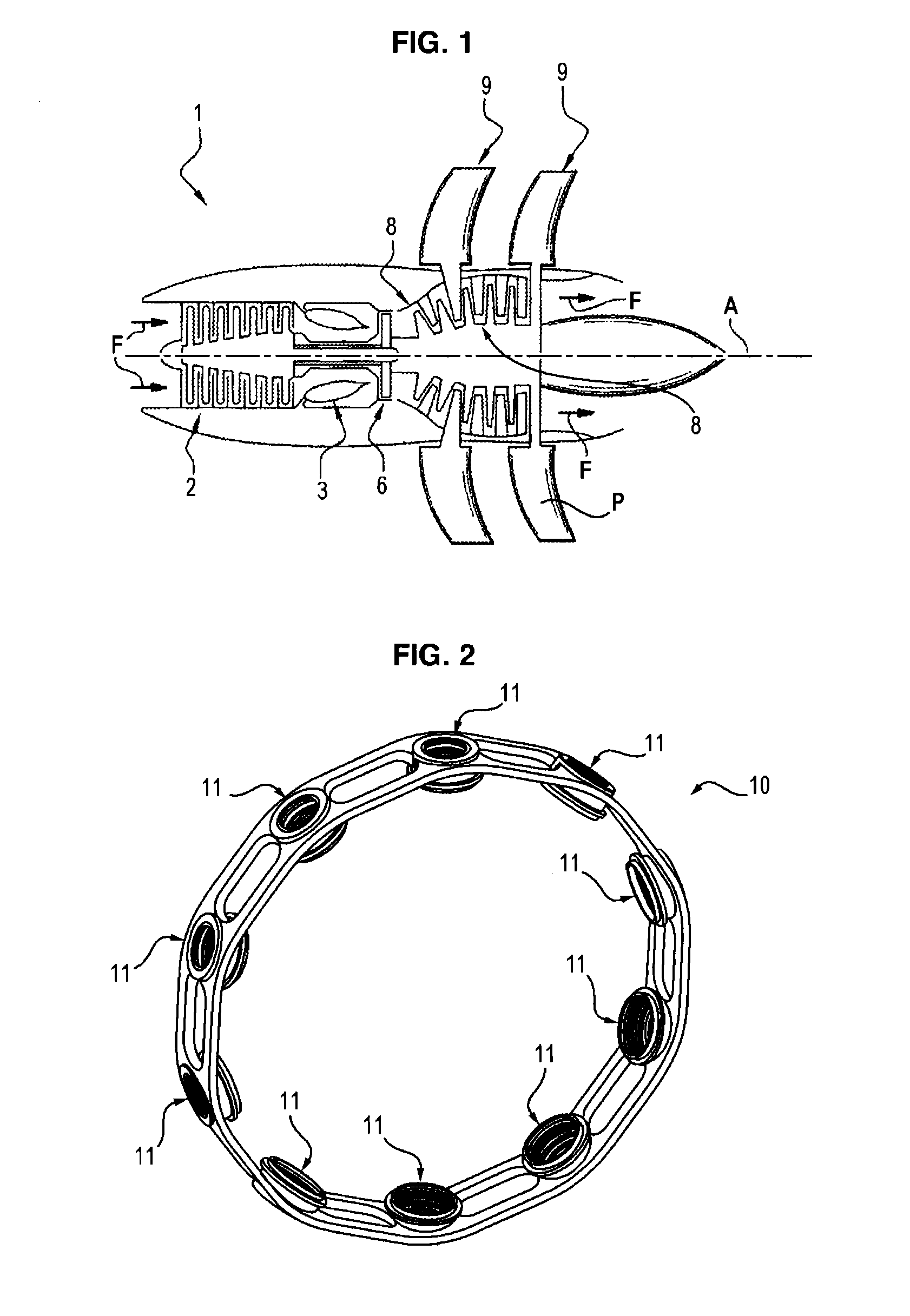 Hub for radial housing of a helical ring of a turbomachine with variable-pitch blades and assembly comprising such a hub