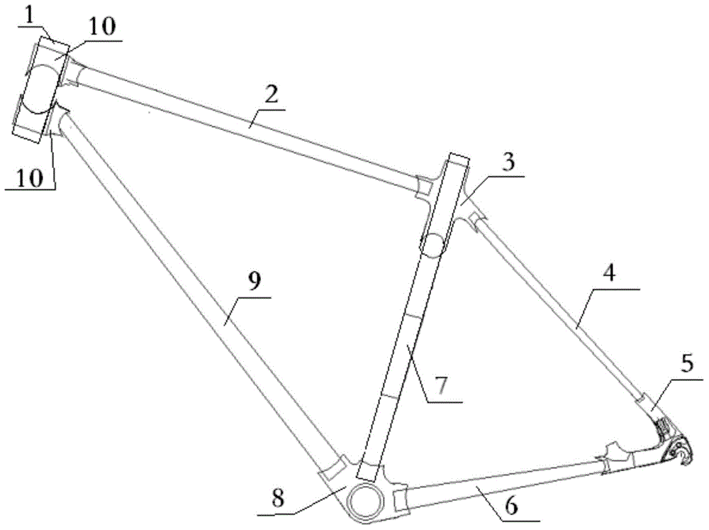 Bicycle frame and manufacturing process thereof