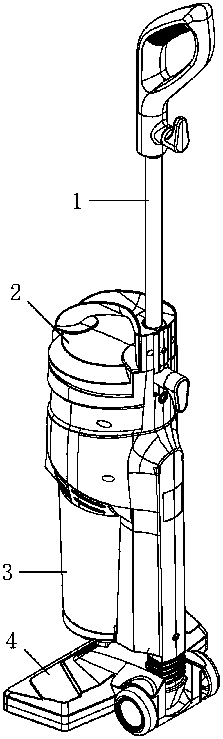 Vacuum cleaner with shock absorption and noise prevention functions