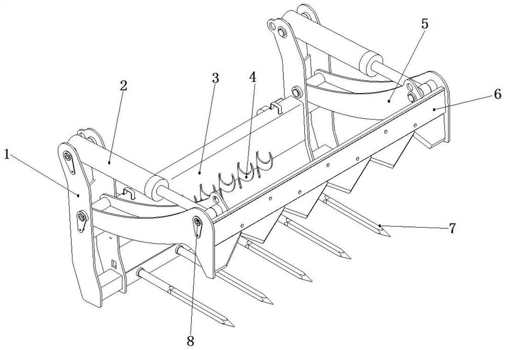 Novel pack cutting device for round hay bales