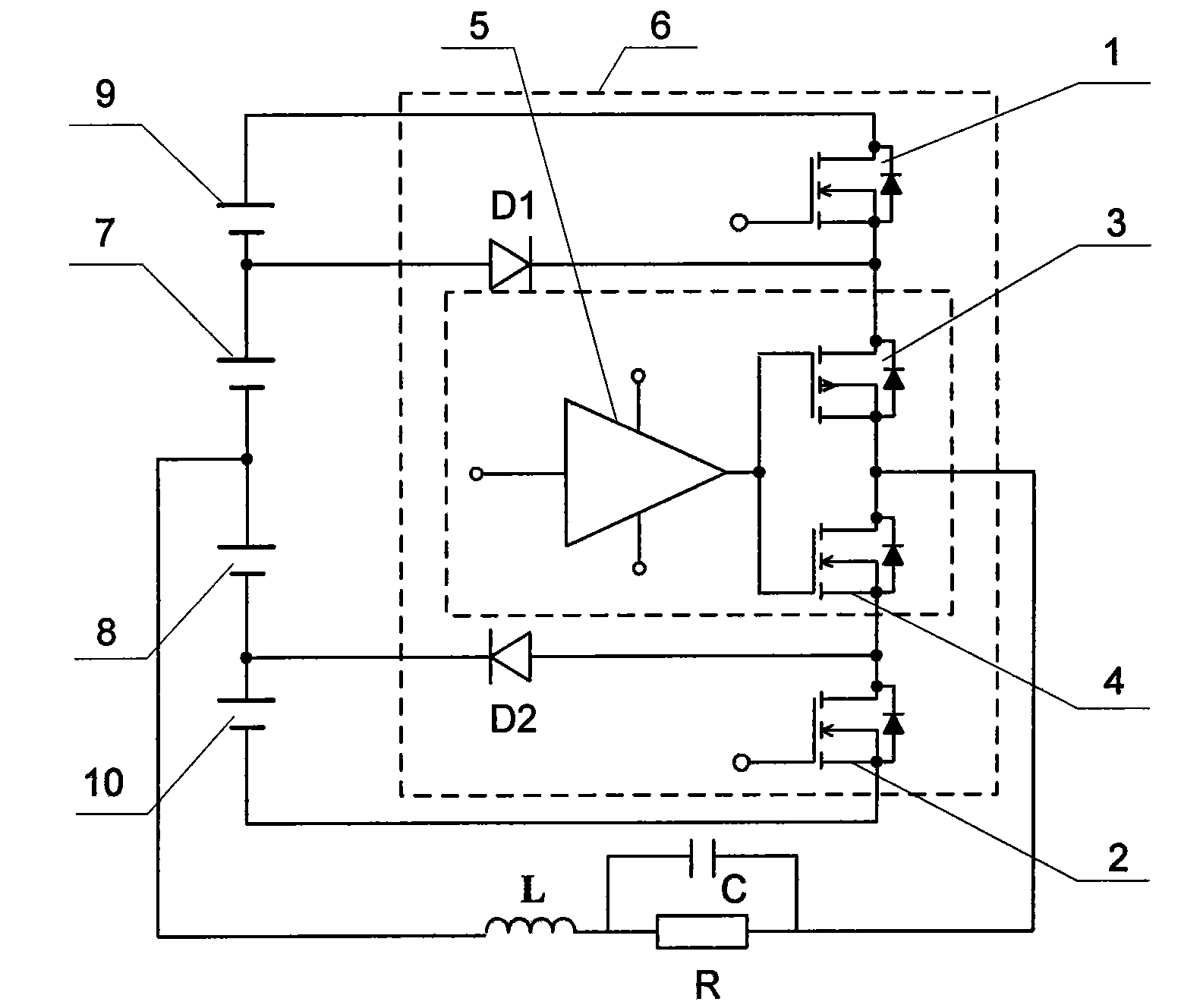 Composite power inverter with linear output and PWM output