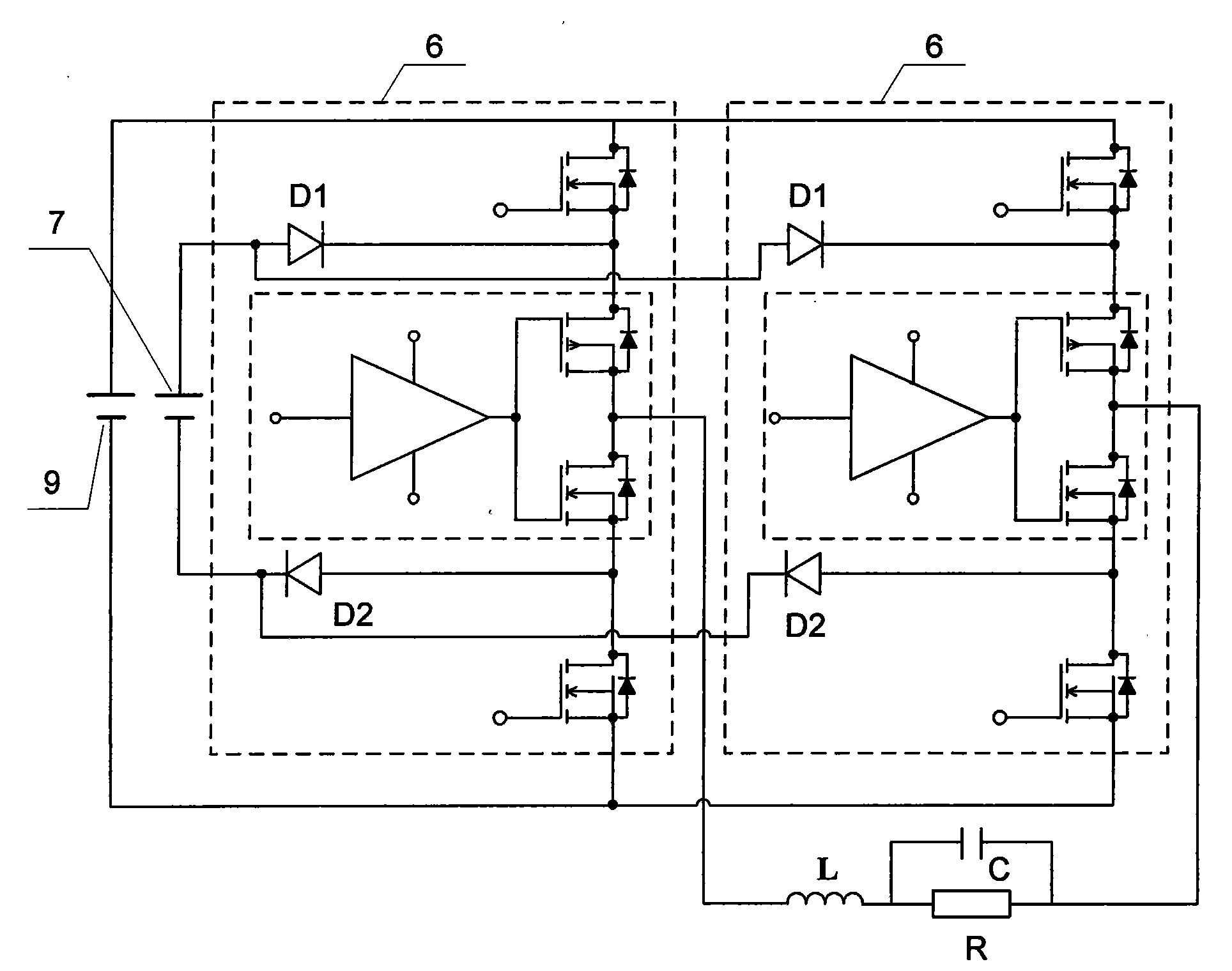 Composite power inverter with linear output and PWM output