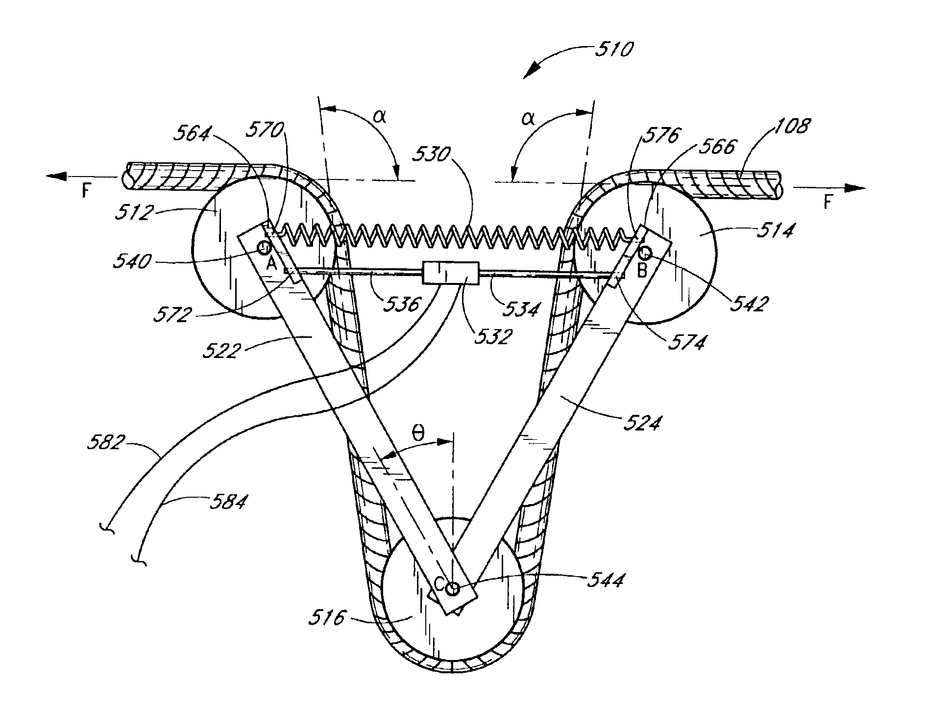 Tension measuring device for mooring line