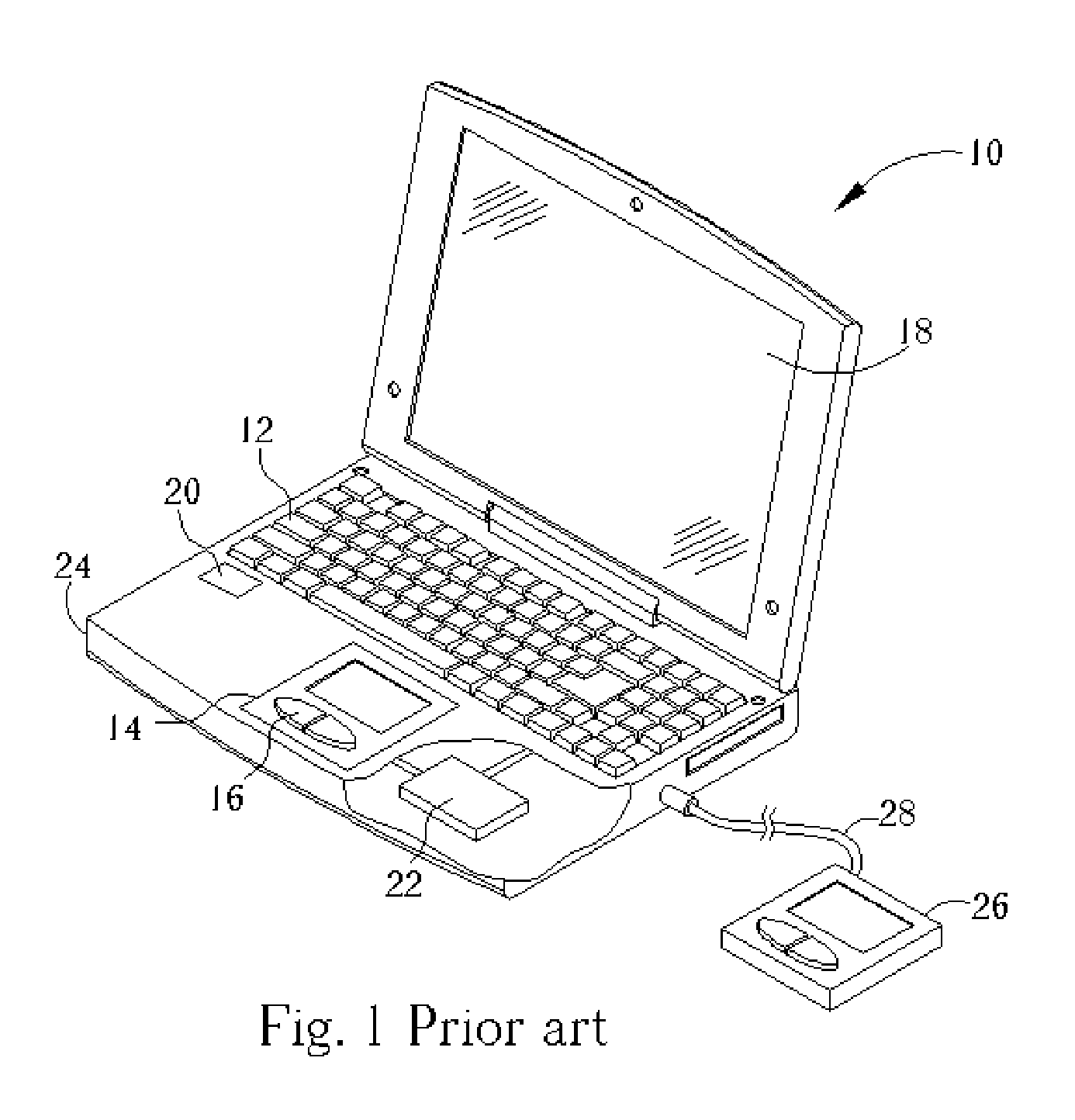 Cooperative keyboard and touchpad control method