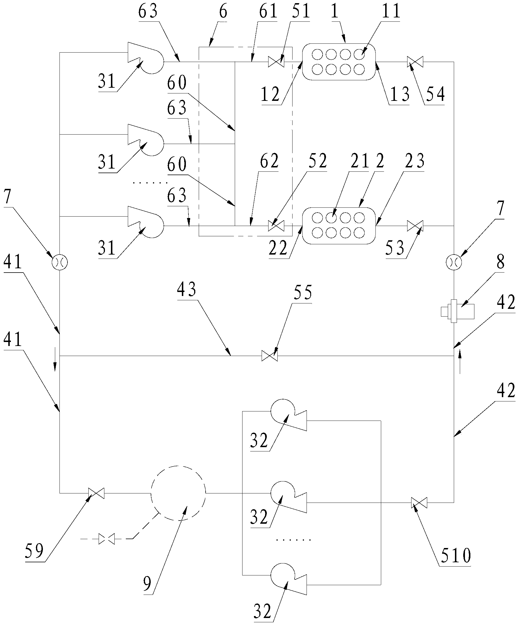 Manifold system for oil field and fracturing equipment group