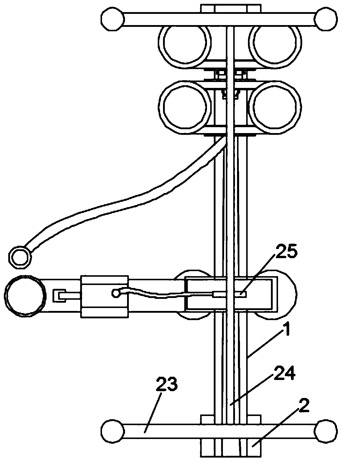 Energy-saving traction device applied to river ship traction