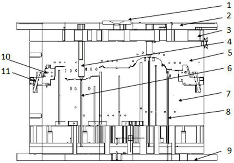 Automobile instrument panel injection mold