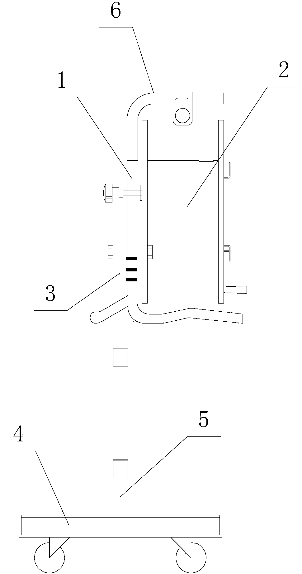Standing cable winding device
