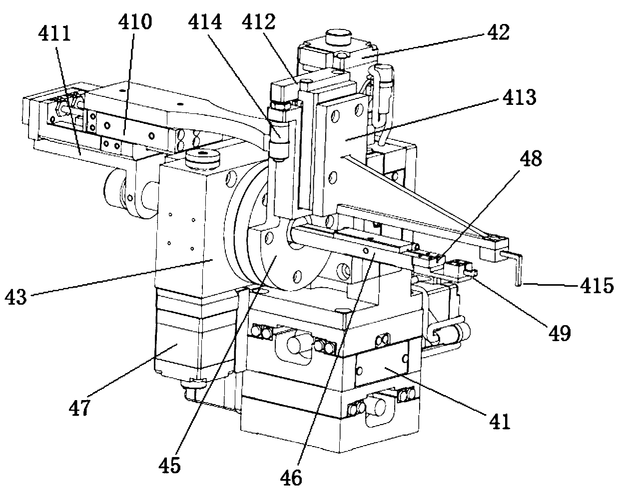 Optical fiber coupling and welding device for butterfly laser device