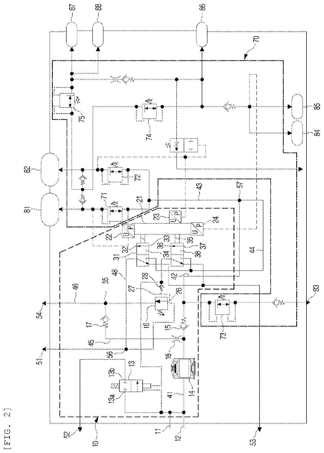 Compressed air processing system for commercial vehicle