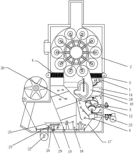 Water flow cocoon picking device of automatic reeling machine