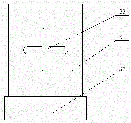 A punching device for hexagonal holes