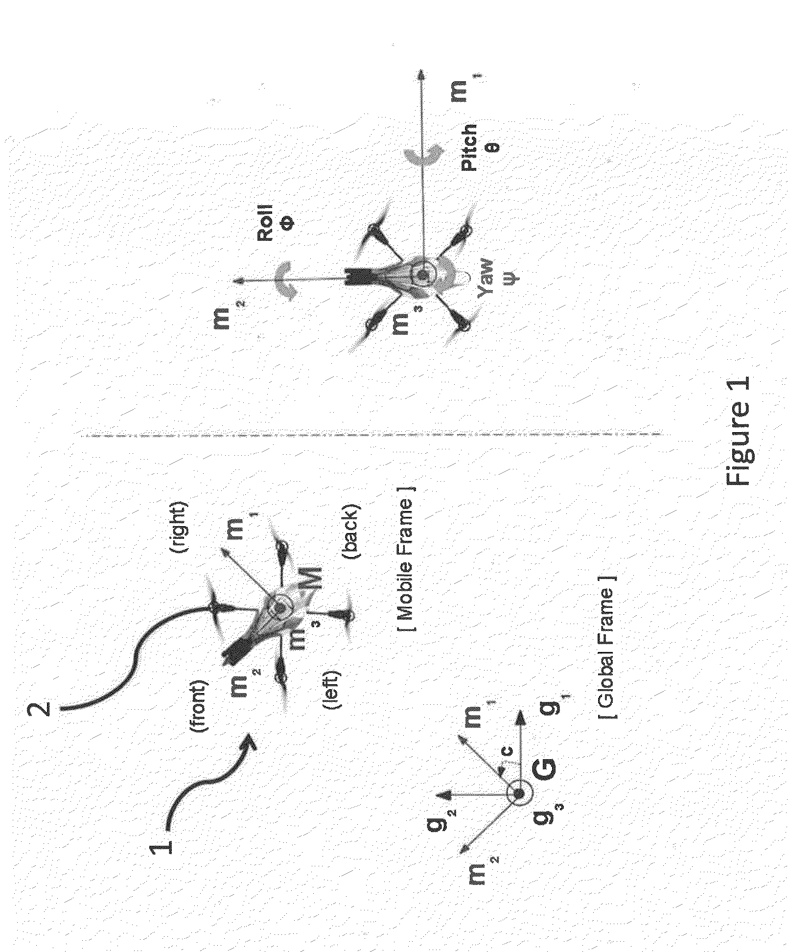 Method for controlling a path of a rotary-wing drone, a corresponding system, a rotary-wing drone implementing this system and the related uses of such a drone