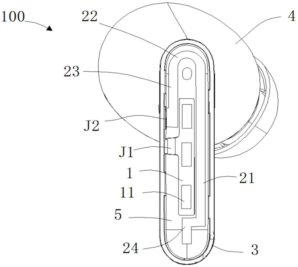 Wireless earphone and electronic assembly integrated with touch and antenna structure