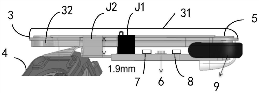 Wireless earphone and electronic assembly integrated with touch and antenna structure