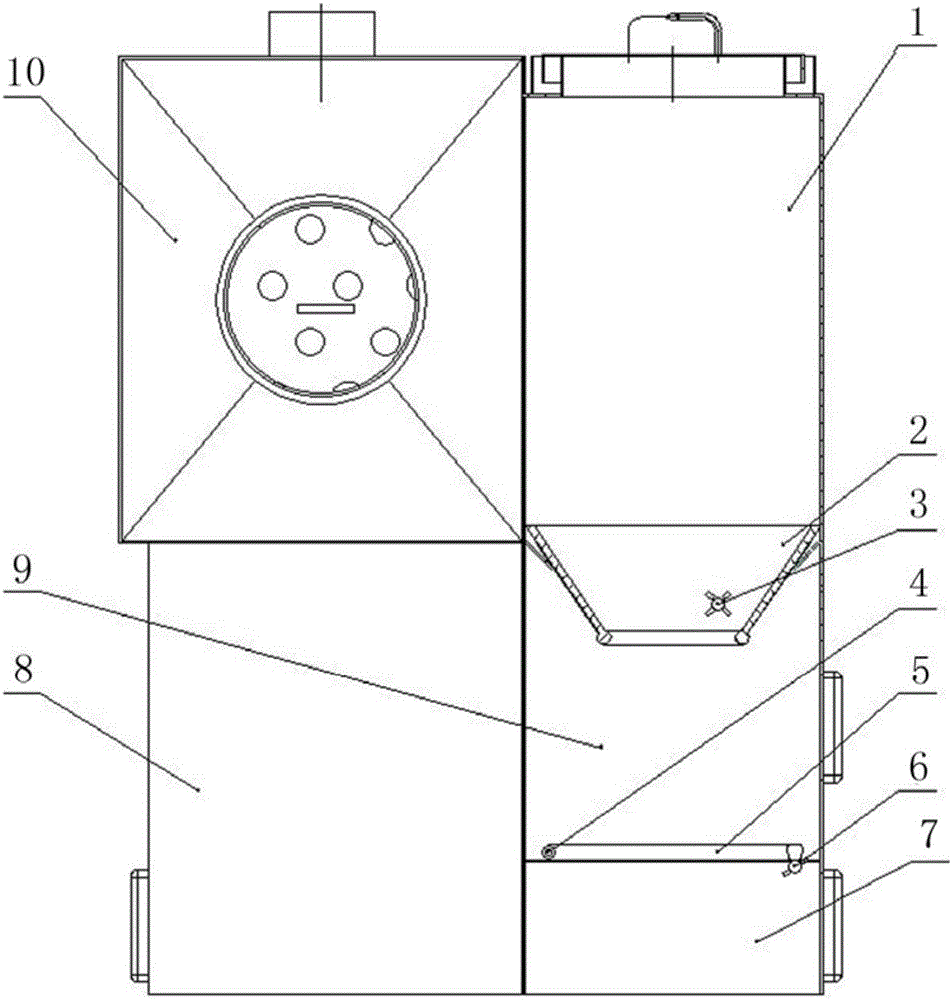 Automatic feed-grate linkage-mode coal hot air furnace