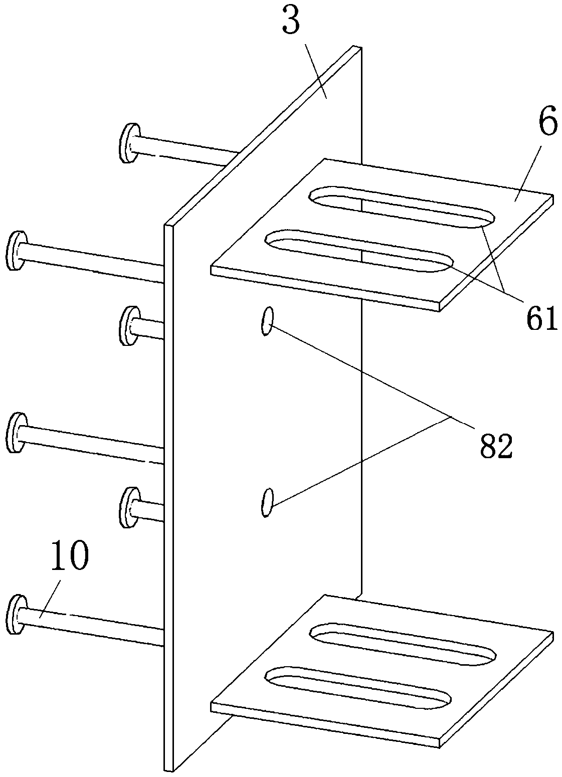 Fabricated self-resetting prestressed concrete frame friction energy dissipation node
