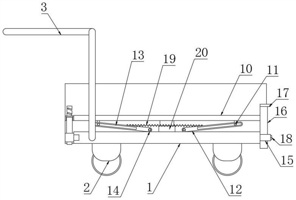 Logistics cargo transportation cart with damping function