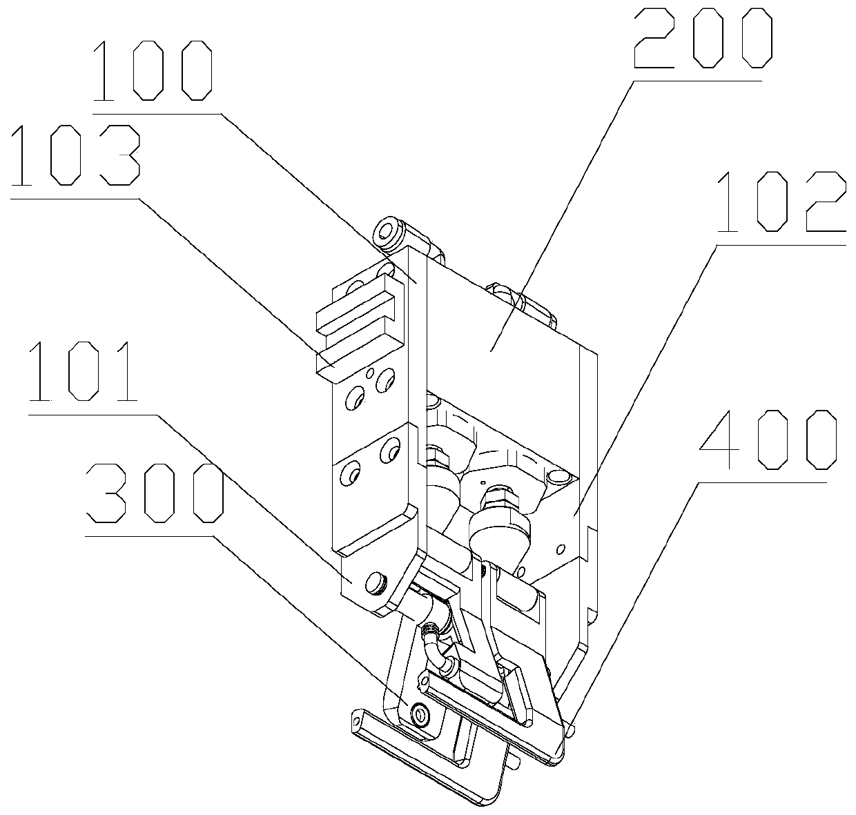 Power pouch battery exhausting and sealing clamp and exhaust sealing method