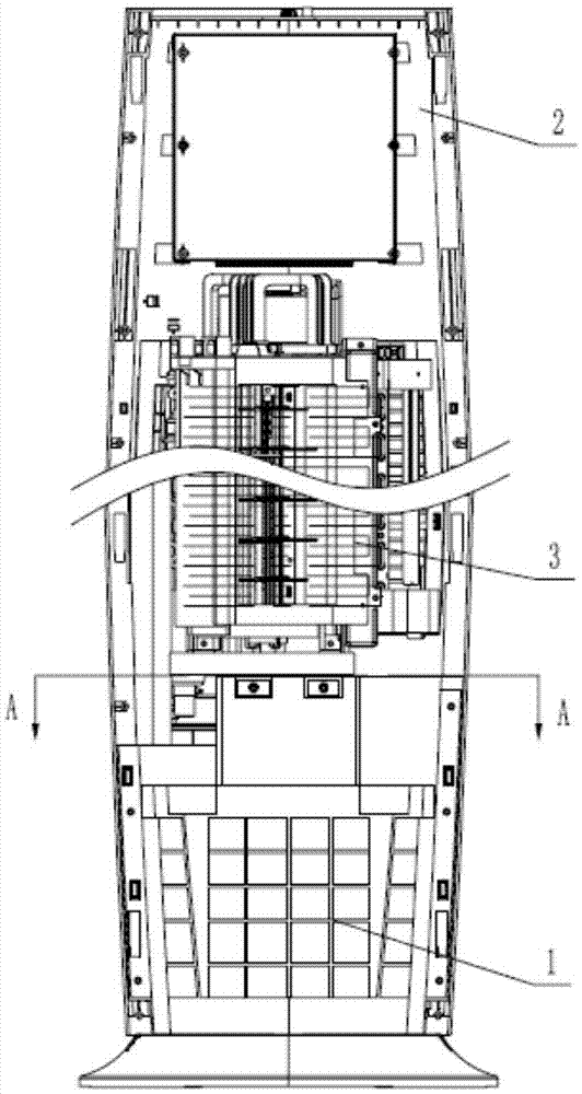 Air conditioner base part assembling structure and air conditioner