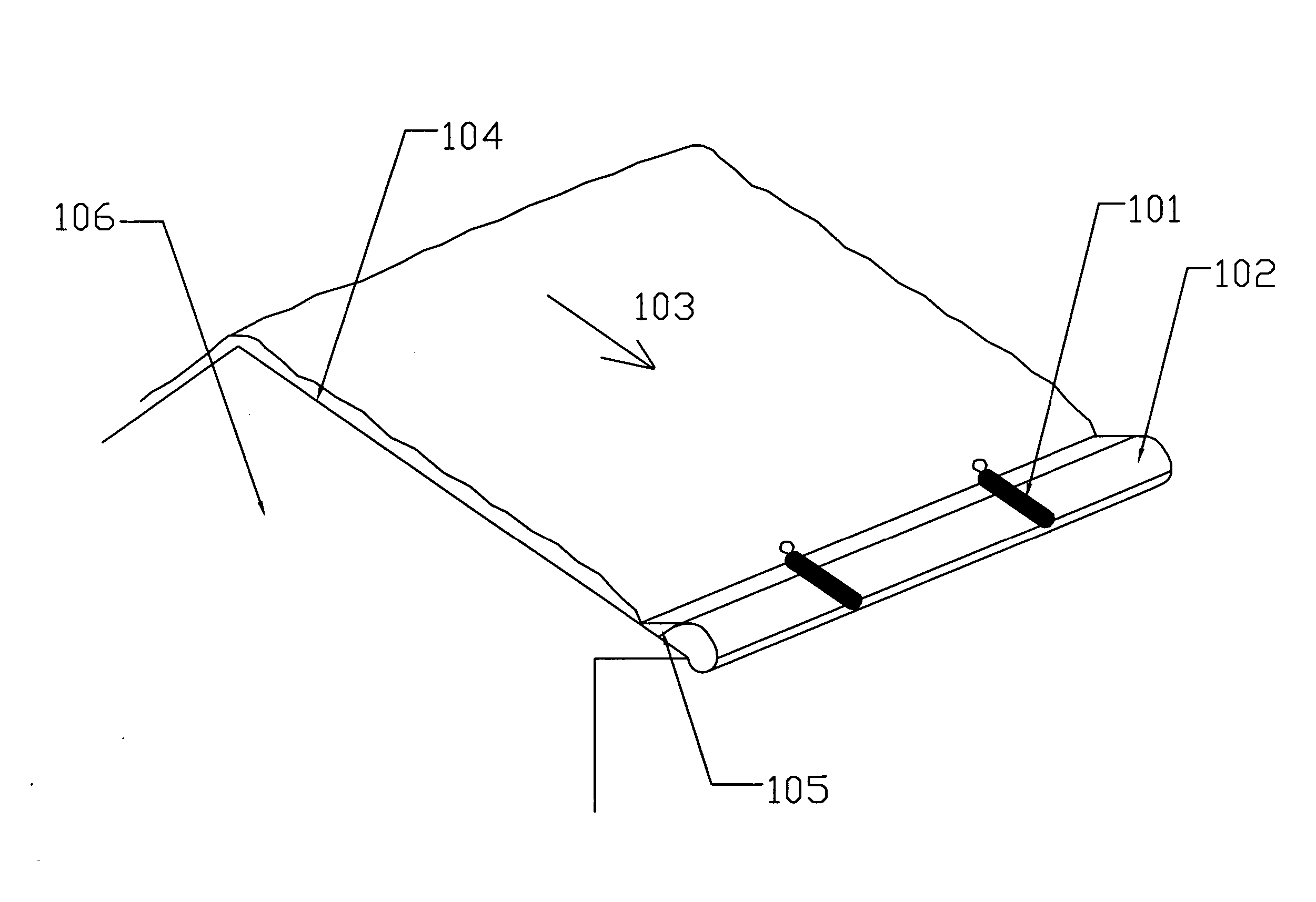 Method for breaching ice dams on the roof of a house