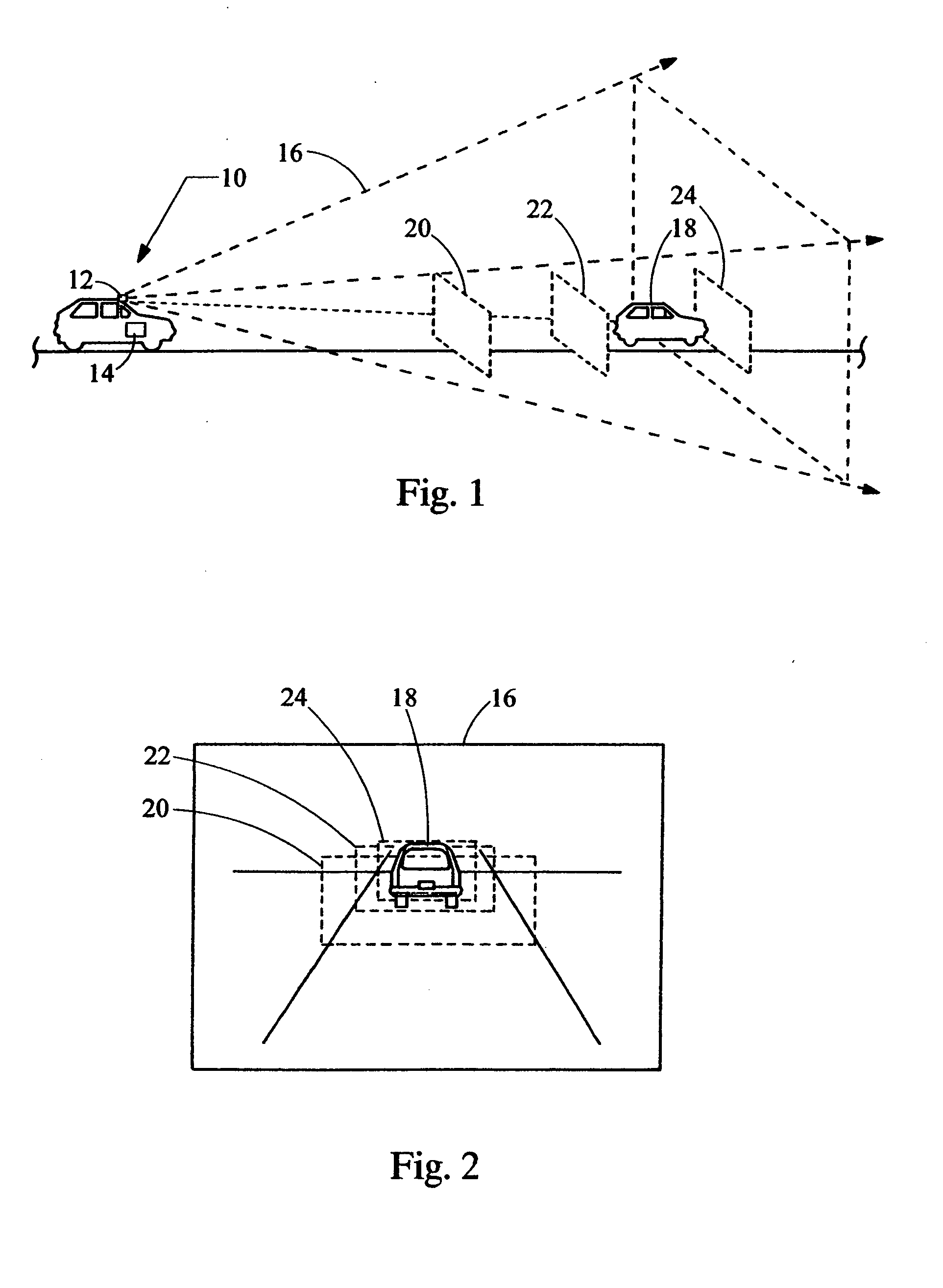 System and method for range measurement of a preceding vehicle