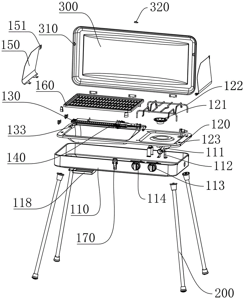 Portable gas barbecue oven