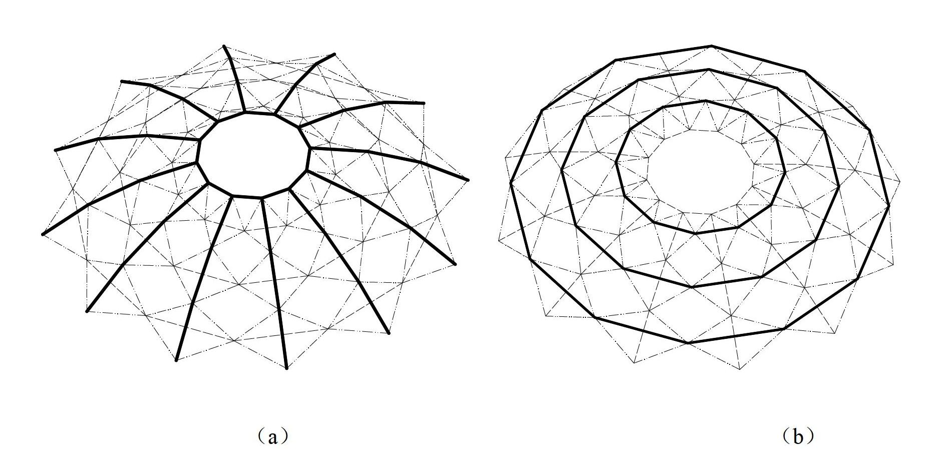 Spherical reticulated shell composed of connected quadrilateral-planed six-rod tetrahedron units