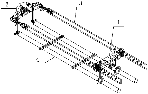 Tool for equipotential replacement of tension insulators for single-connected double soft busbars