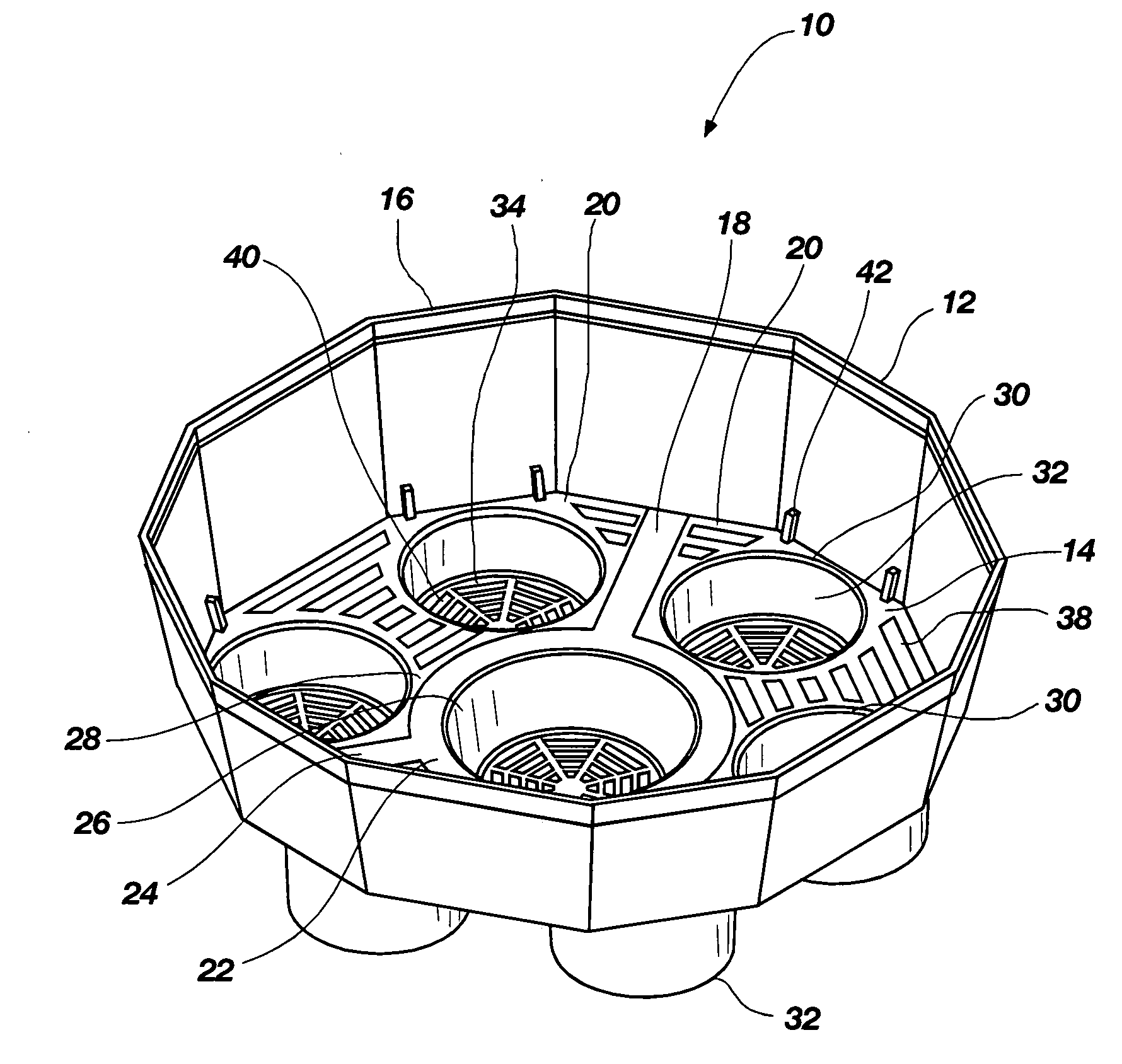 Multi-pot container