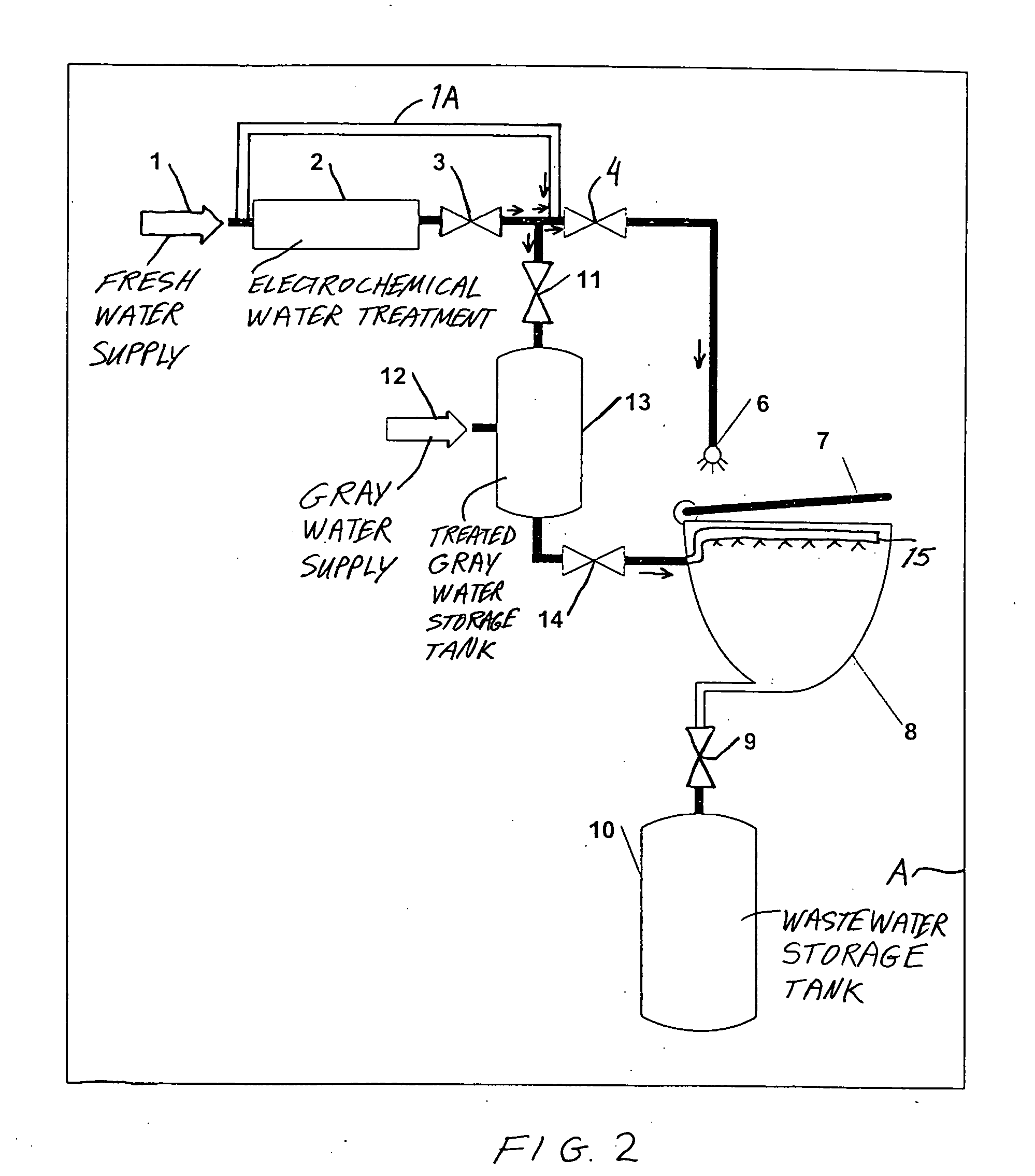 Method and apparatus for cleaning and disinfecting a toilet system in a transport vehicle such as a passenger aircraft