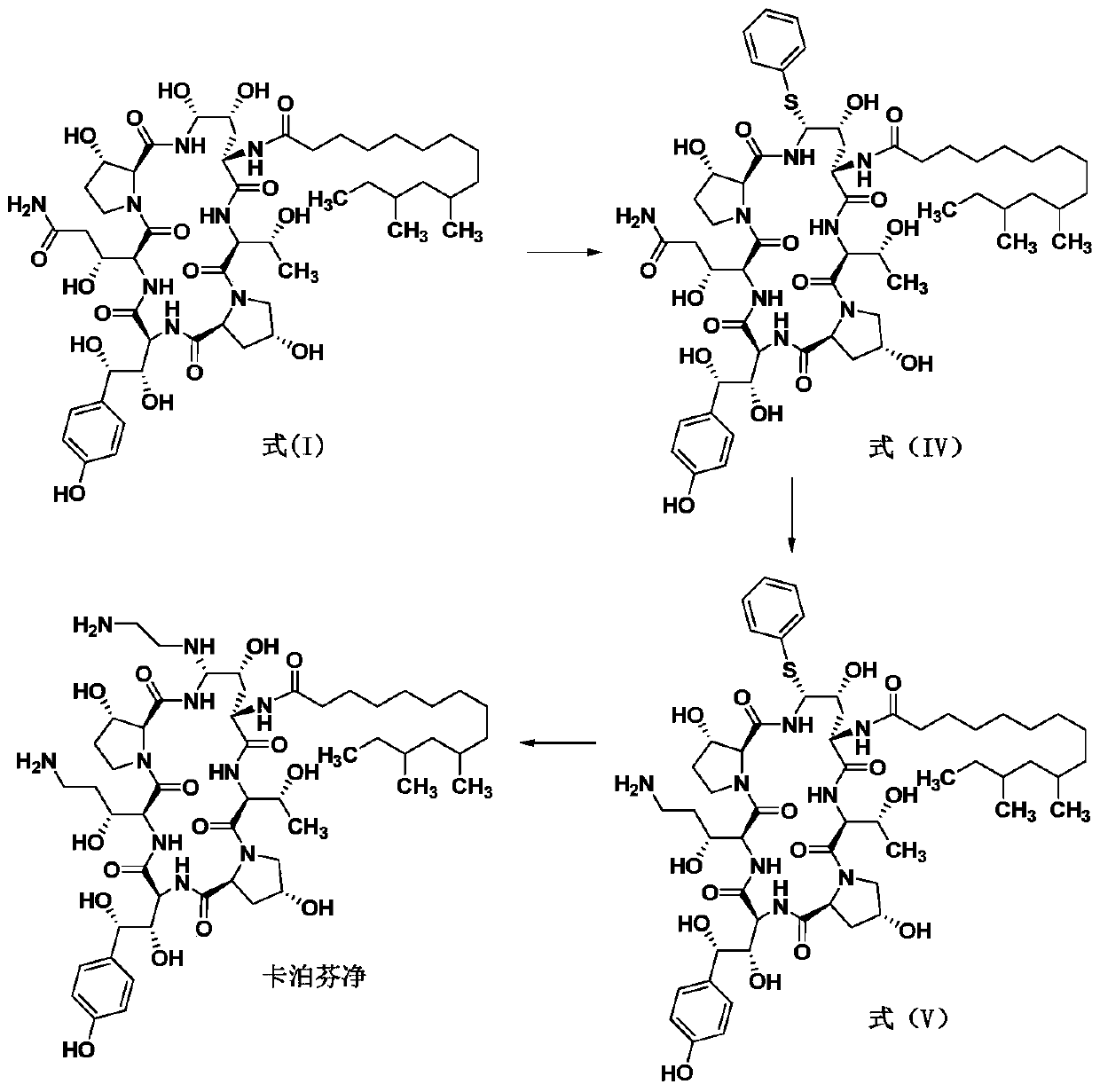 The preparation method of caspofungin