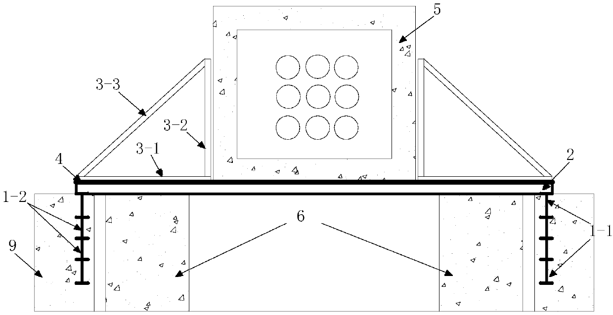 A design and construction method for protecting an underground high-voltage cable box culvert across a foundation pit